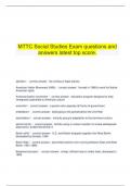   MTTC Social Studies Exam questions and answers latest top score.