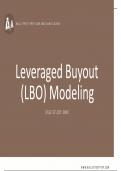 Leveraged Buyout LBO Modeling Exam from Wall Street Prep Case Study BMC 2024 Version Guaranteed Success