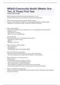 NR442-Community Health (Weeks One, Two, & Three) First Test