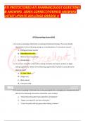ATI PROTOCTORED ATI PHARMACOLOGY QUESTIONS  & ANSWERS 1000&percnt; CORRECT&sol;VERIFIED ANSWERS  LATEST UPDATE 2021&sol;2022 GRADED A&plus;