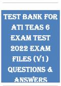 ATI TEAS 7 EXAM REVIEW TEST Reading | Mathematics | Science | English 2022/2023 EXAM FILES (V2)