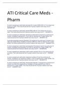 ATI Critical Care Meds - Pharm