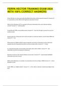 FERPA VECTOR TRAINING EXAM 2024 WITH 100&percnt; CORRECT ANSWERS