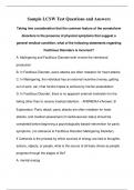 Sample LCSW Test Questions and Answers Graded A&plus;