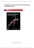 Test Bank for University Physics for Life Sciences 1st Edition Randall
