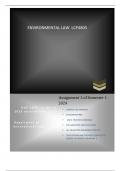 Lcp 4805 ASSGN 1 semester 1 environmental law