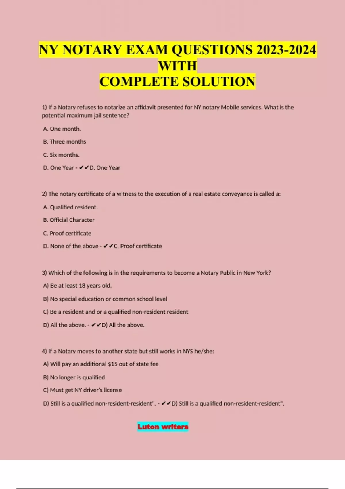 NYS NOTARY EXAM QUESTIONS WITH docx Nys Notary Stuvia US nys-notary-exam-questions-with-docx-nys-notary-stuvia-us