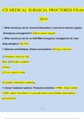 ATI Medical surgical proctored exam 2019-2024 &vert; Questions with 100&percnt; Correct Answers &vert; Verified &vert; Updated