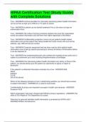 HIPAA Certification Test &lpar;Study Guide&rpar;