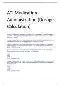 ATI Medication  Administration &lpar;Dosage  Calculation