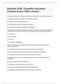Pearson VUE&colon; Casualty Insurance Practice Exam 100&percnt; correct