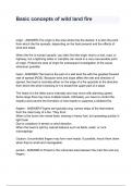 Basic concepts of wild land fire Q&A with complete solution 