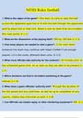 NFHS Exam Rules football 2024 with 100% correct answers