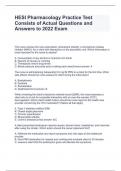 HESI Pharmacology Practice Test Bank 2024/2025 Q&A Complete