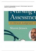 Test Bank For Nursing Health Assessment A Clinical Judgment Approach 4th Edition by SHARON JENSEN