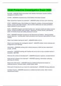 Child Protective Investigation Exam 2024