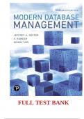 Test Bank For Modern Database Management 13th Edition by Jeff Hoffer, Heikki Topi, Ramesh Venkataraman [UPDATED, 2024], All Chapters 1-14 Included | Complete Latest Guide A+.