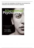 Abnormal Psychology&colon; An Integrative Approach &ndash; 8th Edition by David H&period; Barlow &vert; Complete Test Bank with Answers