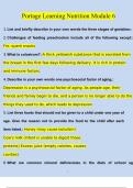 Portage Learning Nutrition Module 6 Exam &vert; Questions with 100&percnt; Correct Answers &vert; Verified &vert; Updated 2024