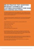 MB-200 PRACTICE TEST QUESTIONS - MICROSOFT DYNAMICS 365 CUSTOMER ENGAGEMENT CORE EXAM WITH VERIFIED SOLUTIONS|GUARANTEED SUCCESS