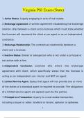 Virginia PSI Exam &lpar;State&rpar; &vert; Questions with 100&percnt; Correct Answers &vert; Verified &vert; Updated 2024