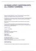 G2 EXAM &lpar;LATEST&rpar; QUESTIONS WITH ALL CORRECT ANSWERS&period;