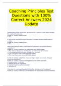 Coaching Principles Test Questions with 100% Correct Answers 2024 Update