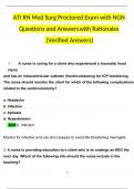 ATI RN Med Surg Proctored Exam with NGN Questions and Answers with Rationales  &lpar;Verified Answers&rpar;
