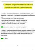 ATI RN Med Surg Proctored Exam with NGN Questions and Answers with Rationales &lpar;Verified Answers&rpar;