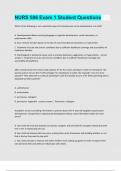NURS 506 Exam 1 Student Questions exam question and answer latest update 