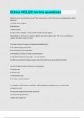 Ethics NCLEX review questions exam question and answer latest update 
