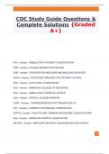 COC Study Guide Questions & Complete Solutions {Graded A+}