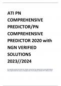 ATI PN  COMPREHENSIVE  PREDICTOR&sol;PN  COMPREHENSIVE  PREDICTOR 2020 with  NGN VERIFIED  SOLUTIONS