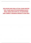 2024 NURS 6630 FINAL ACTUAL EXAM WINTER  QTR / NURS 6630 PSYCHOPHARMACOLOGY  FINAL EXAM 2024 WITH ALL 76 QUESTIONS  AND CORRECT ANSWERS GRADED A+(FEB 2024