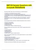 NMTCB Sample Questions with Complete Solutions 