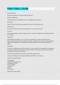 FINA FINAL EXAM question and answer latest update 