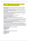 BIOD 151 Module 6 Exam Questions and Correct Answers&comma; With Complete Solution 2024&period;