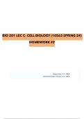 BIO 201 LEC C- Cell Biology (10563 Spring 24) Homework #2