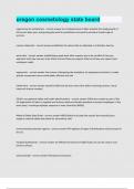 oregon cosmetology state board exam question and answer latest update 