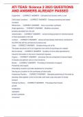 ATI TEAS&colon; Science 2 2023 QUESTIONS AND ANSWERS ALREADY PASSED