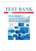 Test Bank For Modern Database Management 13th Edition by Jeff Hoffer, Heikki Topi   All Chapters 1-14 Included | Complete Latest Guide A+.