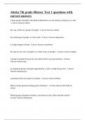 Abeka 7th grade History Test 1 questions with correct answers