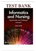 Test Bank for Informatics and Nursing Opportunities and Challenges 6th Edition (By Sewell, 2024) | All Chapters 1-25 Included ISBN:9781496394064 | Complete Latest Guide A+