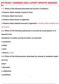ATI TEAS 7 SCIENCE 2023 LATEST UPDATE GRADED A&plus; 