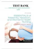 TEST BANK FOR ESSENTIALS OF MATERNITY NEWBORN AND WOMEN'S HEALTH NURSING 5TH EDITION RICCI