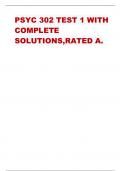 PSYC 302 TEST 1 WITH COMPLETE SOLUTIONS,RATED A