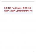 BIO 121 Final Exam &sol; BIOS 256