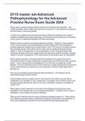 D115 master set-Advanced Pathophysiology for the Advanced Practice Nurse Exam Guide 2024 