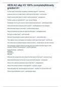 HESI A2 a&p V2 100&percnt; complete&vert;Already graded A&plus;