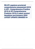 RN ATI capstone proctored comprehensive assessment 2019 A /ATI - Comprehensive Practice 2019 A/ ATI Comprehensive Predictor 2019 A Latest version/ Questions and Answers 2024 LATEST UPDATE GRADED A+